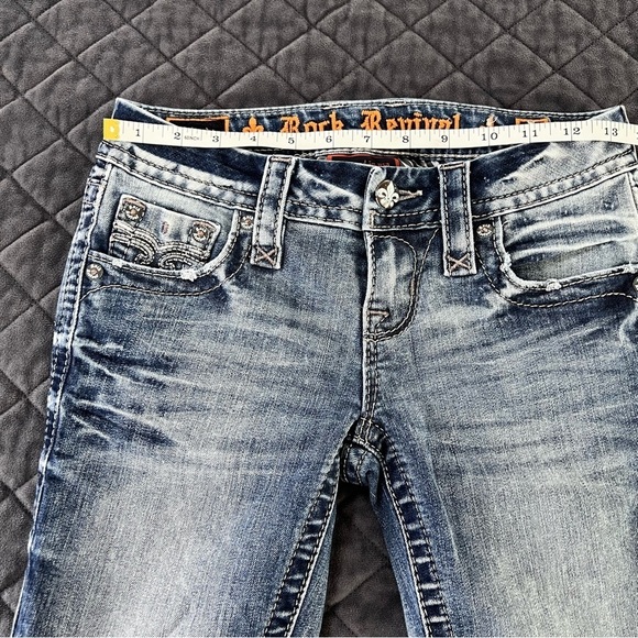 Rock Revival Jeans Women 24 Alivia Skinny Jean Embroidered Pocket B27 - Picture 8 of 10